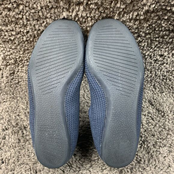 AllBirds Tree Breezers Shoes Women’s Size 10.5 Navy Blue Knit Ballet Flats - Picture 7 of 8